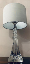 Load image into Gallery viewer, 1970s Cristal D’Arques Twisted Glass Table Lamp