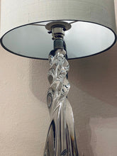 Load image into Gallery viewer, 1970s Cristal D’Arques Twisted Glass Table Lamp