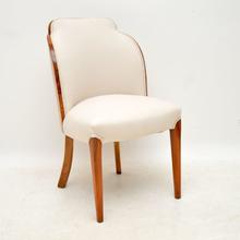 Load image into Gallery viewer, Set of 4 Art Deco Burr Walnut Cloud Back Dining Chairs