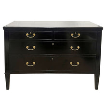 Load image into Gallery viewer, Swedish Early 1900s Black Chest of Drawers with Original Brass Hardware
