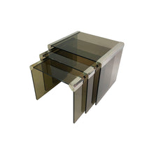 Load image into Gallery viewer, Gallotti &amp; Radice ‘Tris’ T35 Smoked Glass Nesting Tables
