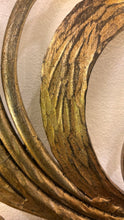 Load image into Gallery viewer, Mid-century gilt no wrought iron wall light.
