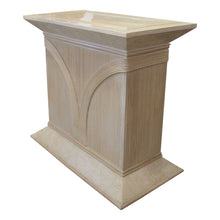 Load image into Gallery viewer, Pair of 1970s/80s Italian Rattan &amp; Tessellated Travertine Pedestals
