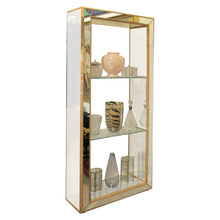 Load image into Gallery viewer, 1960s Mirrored Shelving Unit with Rattan Frame, French
