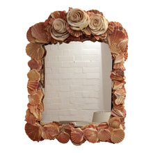 Load image into Gallery viewer, Mid-Century Scallop Shell Mirror on Antique Frame – Coastal Elegance, French
