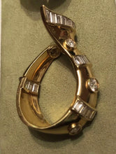 Load image into Gallery viewer, 18ct Gold natural diamond set earrings by Adler. 1980s
