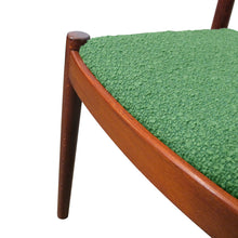 Load image into Gallery viewer, Set of 6 Danish Teak Dining Chairs in Green Bouclé, 1960s

