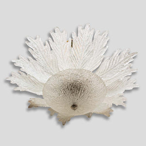 1940s ceiling light leaves murano glass chandelier