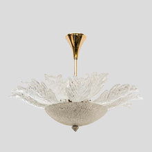 Load image into Gallery viewer, 1940s ceiling light leaves murano glass chandelier
