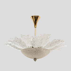 1940s ceiling light leaves murano glass chandelier