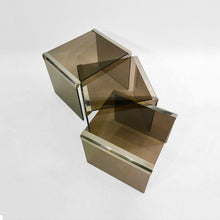 Load image into Gallery viewer, Gallotti &amp; Radice ‘Tris’ T35 Smoked Glass Nesting Tables
