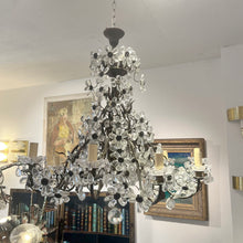 Load image into Gallery viewer, French 10-Branch Floral Crystal Chandelier, Attributed to Maison Bagués, Circa 1940s–1950s
