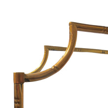 Load image into Gallery viewer, Italian 1970s Faux Bamboo Brass &amp; Glass Five-Tier Étagère, Hollywood Regency Style
