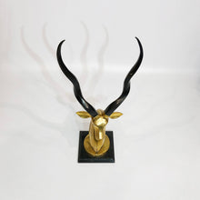 Load image into Gallery viewer, Brass Antelope Head Sculpture
