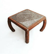 Load image into Gallery viewer, Pair Of Faux Bamboo And Grey Marble Side Tables
