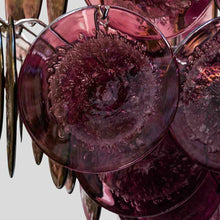 Load image into Gallery viewer, Purple disc pulegoso glass square shaped ceiling light
