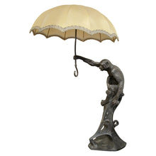 Load image into Gallery viewer, Rare French Art Deco Spelter Monkey Table Lamp, c.1920s
