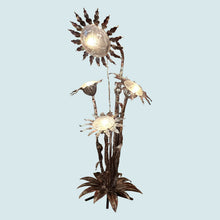Load image into Gallery viewer, Extra Large Sculptural Wrought Iron Floor Lamp with Frosted Glass, 1970s/80s

