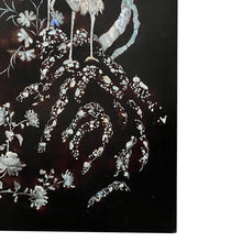Load image into Gallery viewer, Early 20th Century Asian Black Lacquer Panel with Mother-of-Pearl Inlay
