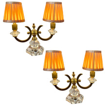 Load image into Gallery viewer, Pair of 1940s French Art Deco De Sèvres Crystal Table Lamps
