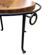 Load image into Gallery viewer, Mid-Century French Wrought Iron and Oak Coffee Table
