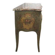 Load image into Gallery viewer, French Painted Chest of Drawers, 1920s, Neoclassical Style with Marble Top
