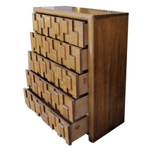 Load image into Gallery viewer, Brutalist 1960s Walnut Tallboy - Chest of Drawers
