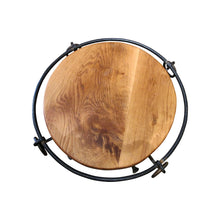 Load image into Gallery viewer, Mid-Century French Wrought Iron and Oak Coffee Table
