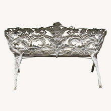 Load image into Gallery viewer, Decorative Swedish Garden Bench, Mid-Century, Foliate Design
