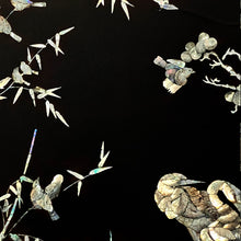Load image into Gallery viewer, Early 20th Century Asian Black Lacquer Panel with Mother-of-Pearl Inlay
