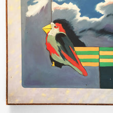 Load image into Gallery viewer, Richard Frank 'Wise Bird Strategy' Painting, Oil On Canvas 1980
