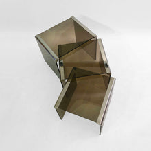 Load image into Gallery viewer, Gallotti &amp; Radice ‘Tris’ T35 Smoked Glass Nesting Tables
