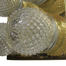 Load image into Gallery viewer, Pair of Large Vintage 1970s Brass &amp; Glass Wall Lights with Four Globe Shades
