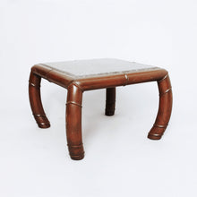 Load image into Gallery viewer, Pair Of Faux Bamboo And Grey Marble Side Tables
