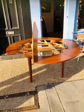 Load image into Gallery viewer, Extending or metamorphic "Flip-Flap" table by Dyrlund, Denmark. 1960s.
