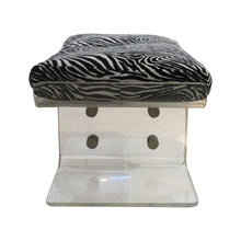 Load image into Gallery viewer, Pair of American Perspex Stools with Zebra Cushions, 1970s
