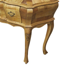Load image into Gallery viewer, 1930s Italian Bombé Chest of Drawers, Burl Olive wood &amp; Burl Walnut Marquetry
