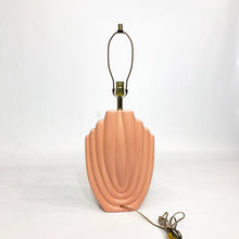 Load image into Gallery viewer, 1980s Salmon Pink Ceramic Table Lamp
