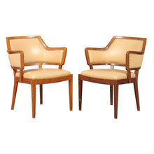 Load image into Gallery viewer, Pair of Vintage Swedish Birch Armchairs with Leather Upholstery, 1940s/50s
