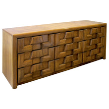 Load image into Gallery viewer, 1970s Walnut Brutalist Sideboard with Nine Drawers
