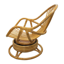 Load image into Gallery viewer, Mid-Century French Bamboo Lounge Chairs with Swivel Rocking Bases
