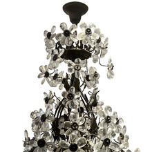 Load image into Gallery viewer, French 10-Branch Floral Crystal Chandelier, Attributed to Maison Bagués, Circa 1940s–1950s
