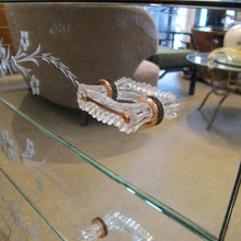 Load image into Gallery viewer, French Mirrored Chest of Drawers with Floral Detail, Circa 1950s
