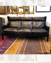 Load image into Gallery viewer, Leather high backed settee designed by Borge Mogensen for Fredericia Stolefabrik, 1964
