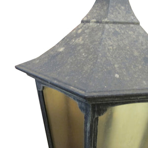 A Pair of Aluminium Outdoor Pillar Lanterns, English, circa 1950s