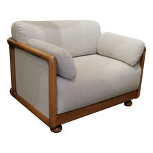 Load image into Gallery viewer, 1960s Large Pair of Armchairs with Curved Teak Frame, German
