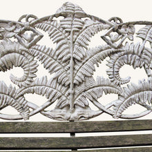 Load image into Gallery viewer, Decorative Swedish Garden Bench, Mid-Century, Foliate Design
