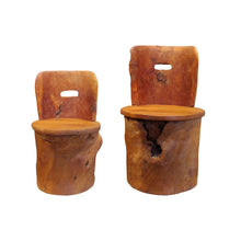 Load image into Gallery viewer, Pair of Mid-Century Swedish Pine Kubbestol Stools
