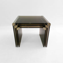 Load image into Gallery viewer, Gallotti &amp; Radice ‘Tris’ T35 Smoked Glass Nesting Tables

