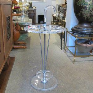 1970s French Perspex & Chrome Umbrella Stand